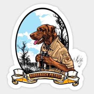 Ridgeback Patrol T-Shirt - Loyal Guardian Dog Lover Apparel Sticker